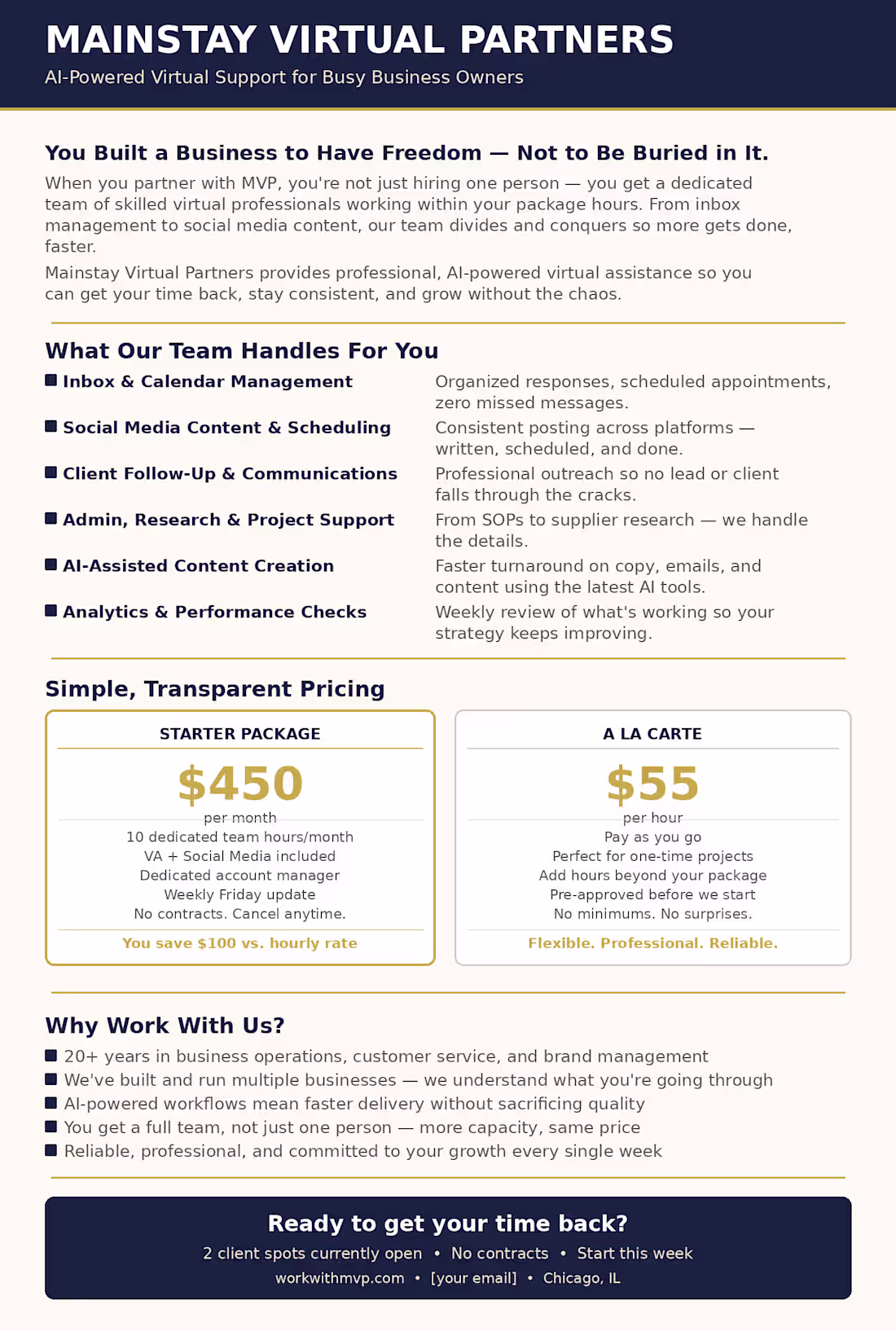 Cover image for Virtual Assistant & Social Media Management