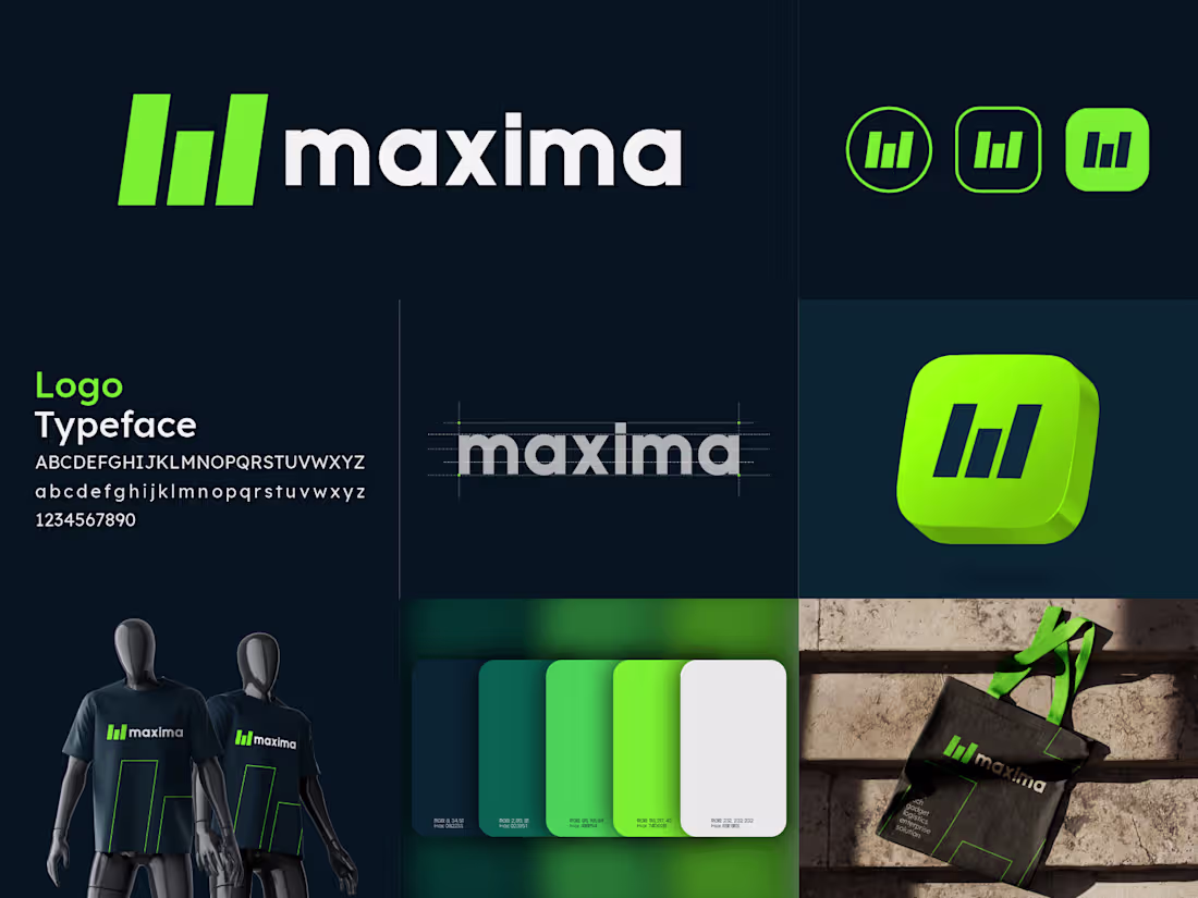 Cover image for MAXIMA - Logo and Brand Identity Design