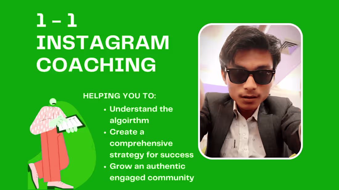 Cover image for 1 on 1 instagram growth coaching