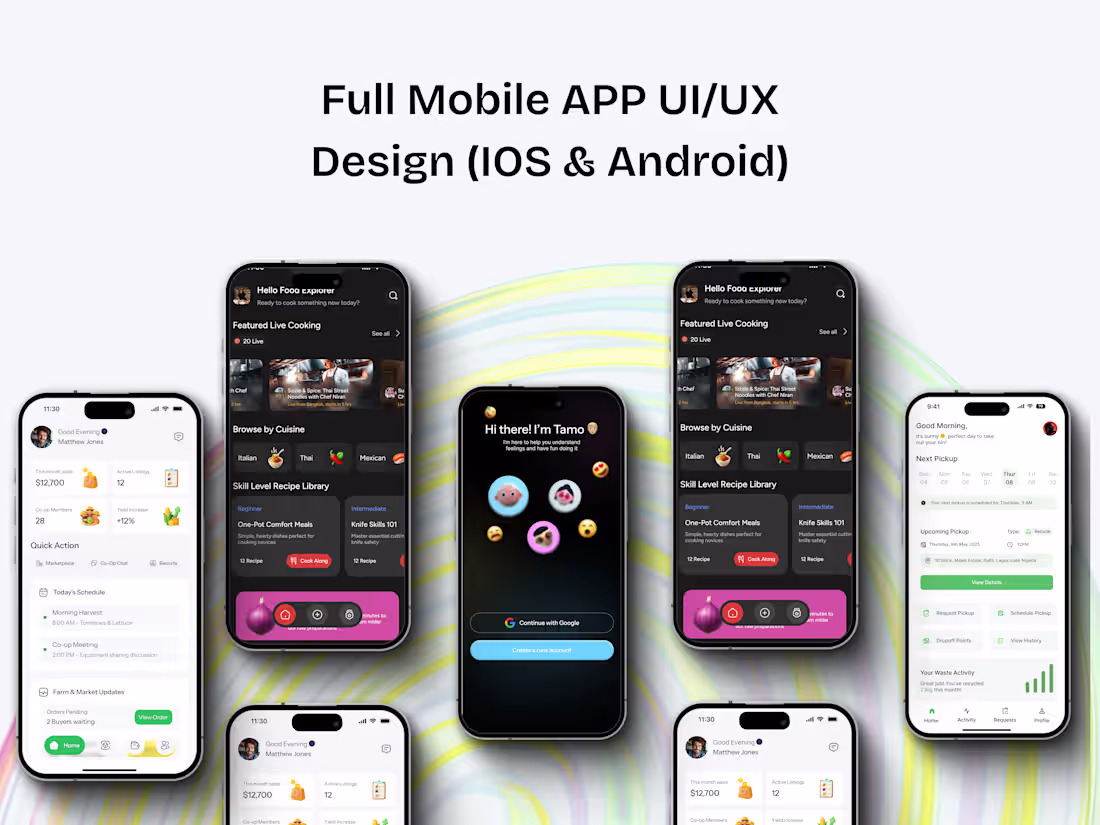 Cover image for Full Mobile App UI/UX Design→ Fintech Mobile App UI/UX Design