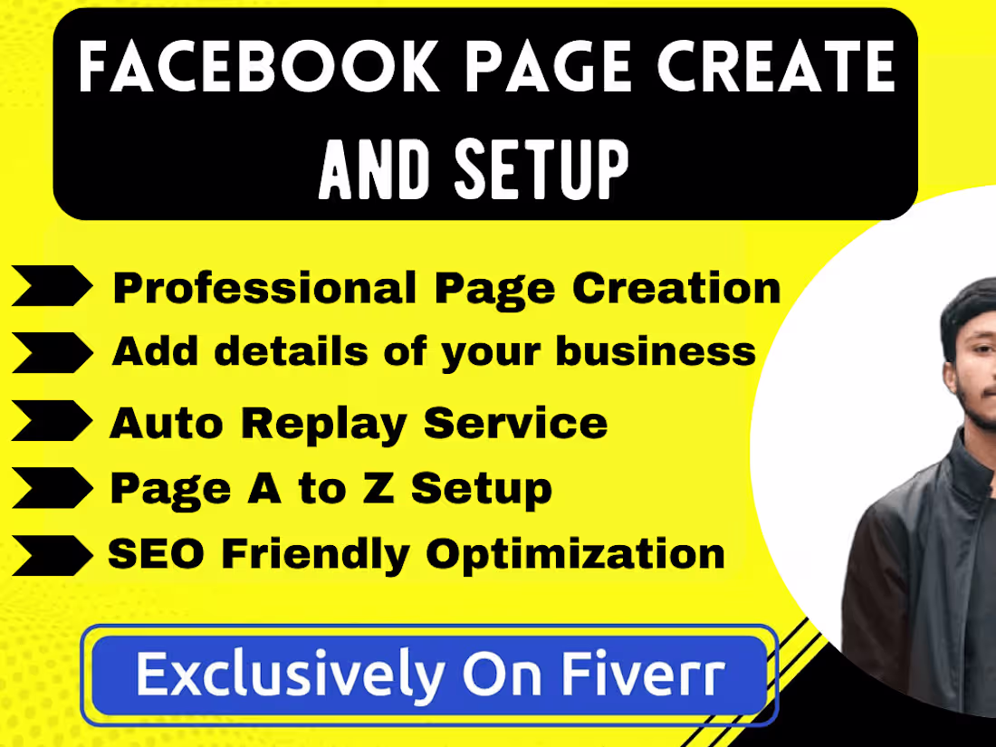 Cover image for I will do Facebook page creation, business page setup, page cre…