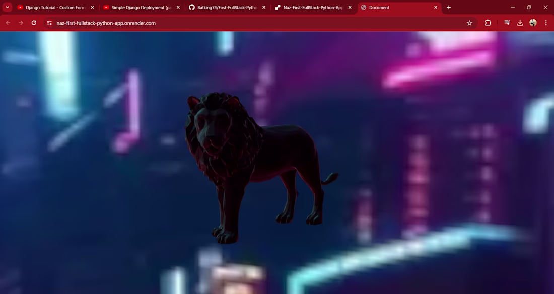 Cover image for First Full Stack Python App (Augmented Reality)
