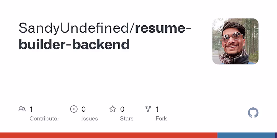 Cover image for Resume Builder Backend