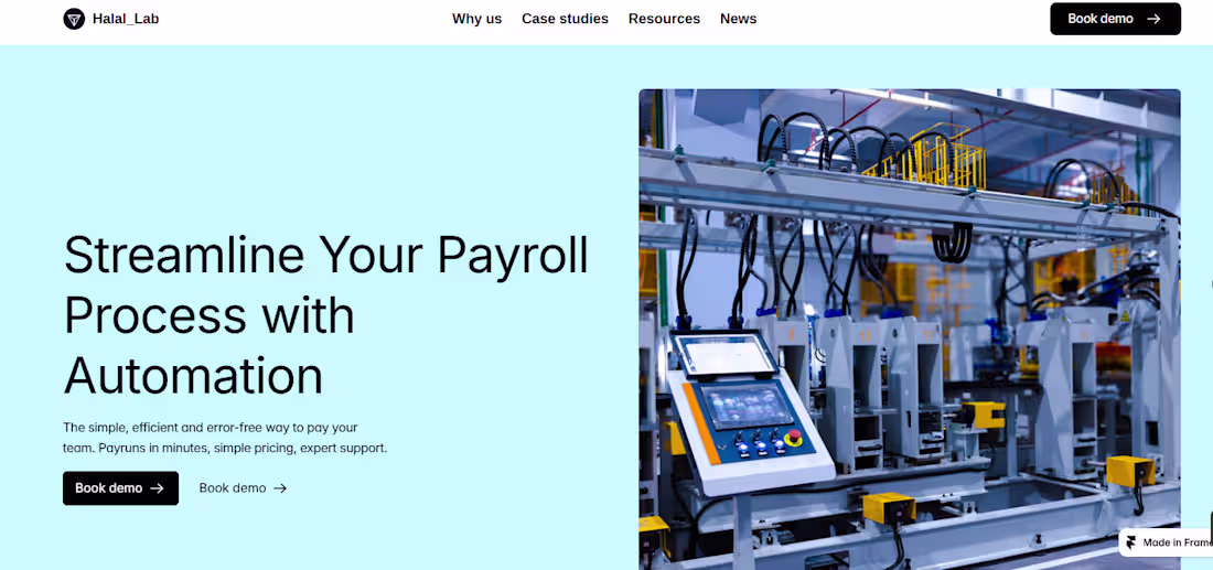 Cover image for High-Converting Framer Web Design: Payroll Automation Website