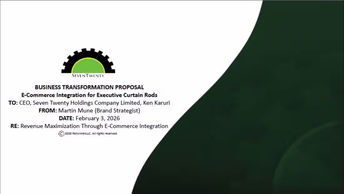 Cover image for Pitch Deck & Investor Proposal