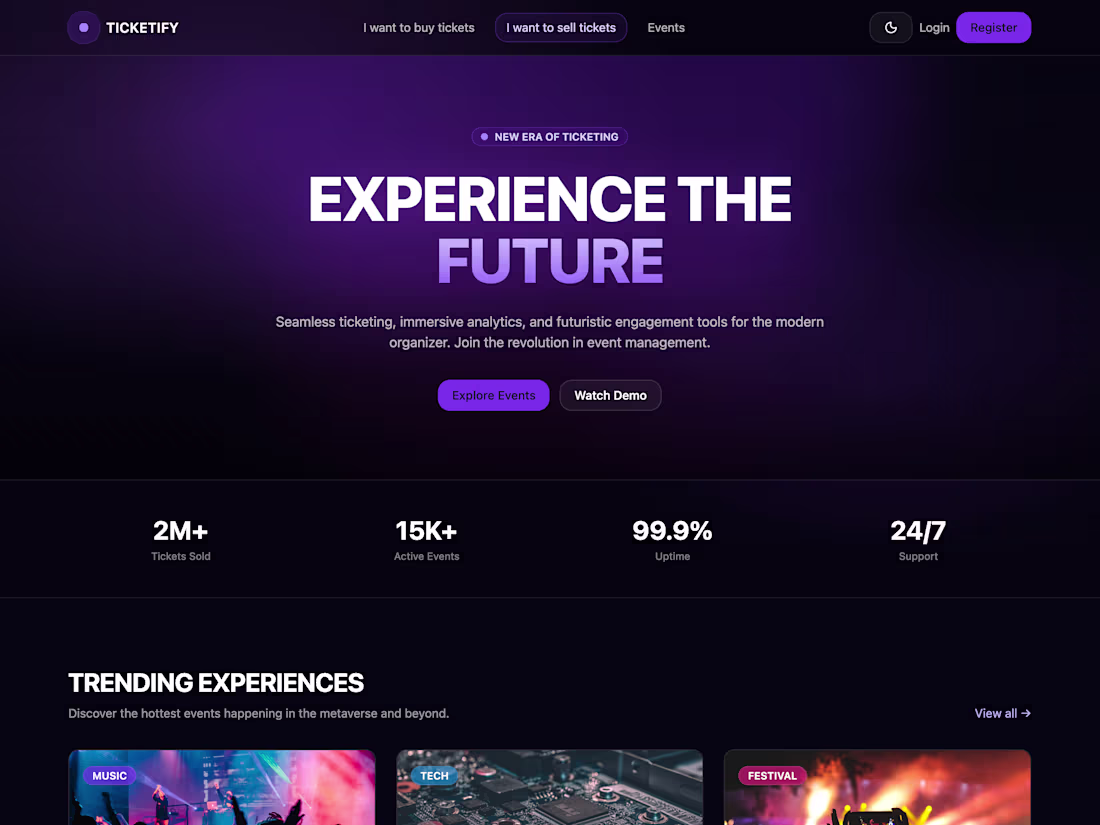 Cover image for Ticketify — Event Ticketing Platform