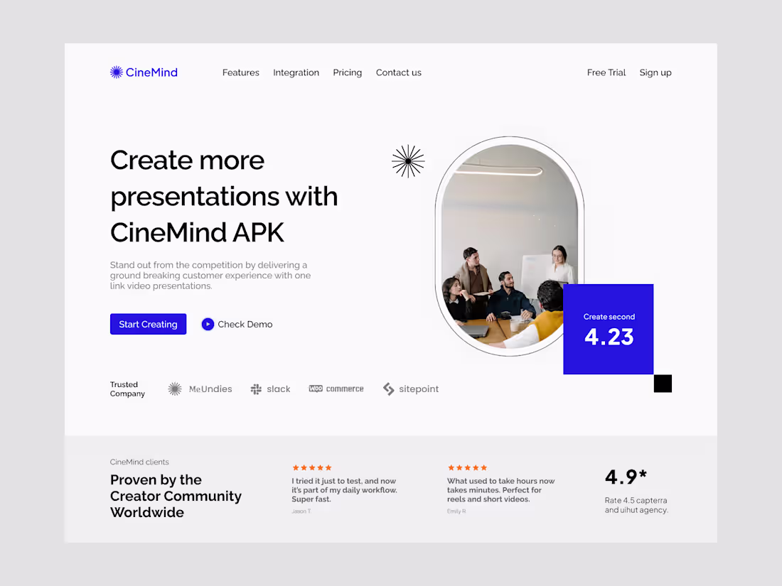 Cover image for CineMind. A SAAS Product. Create