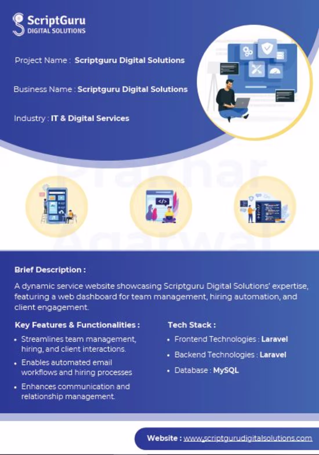 Cover image for Dynamic Service Website for Scriptguru Digital Solutions