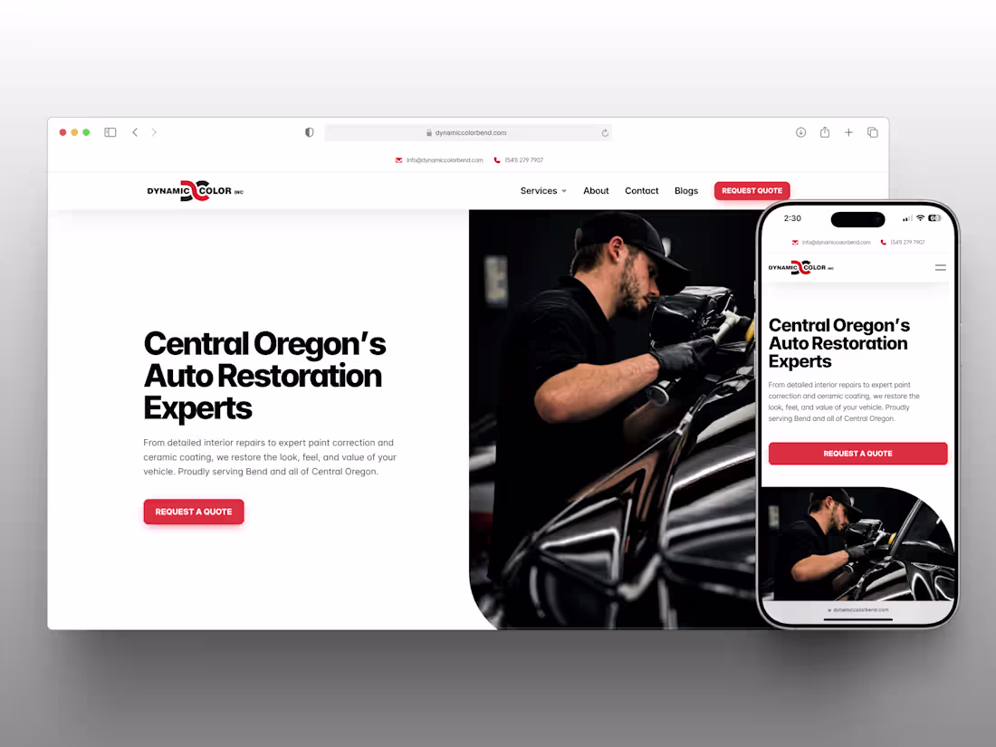 Cover image for Dynamic Color Inc. Website Design
