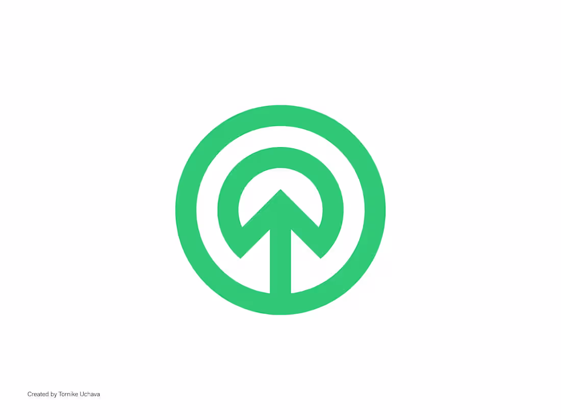 Cover image for Minimalist Tree Logo – Green Circular Nature Symbol