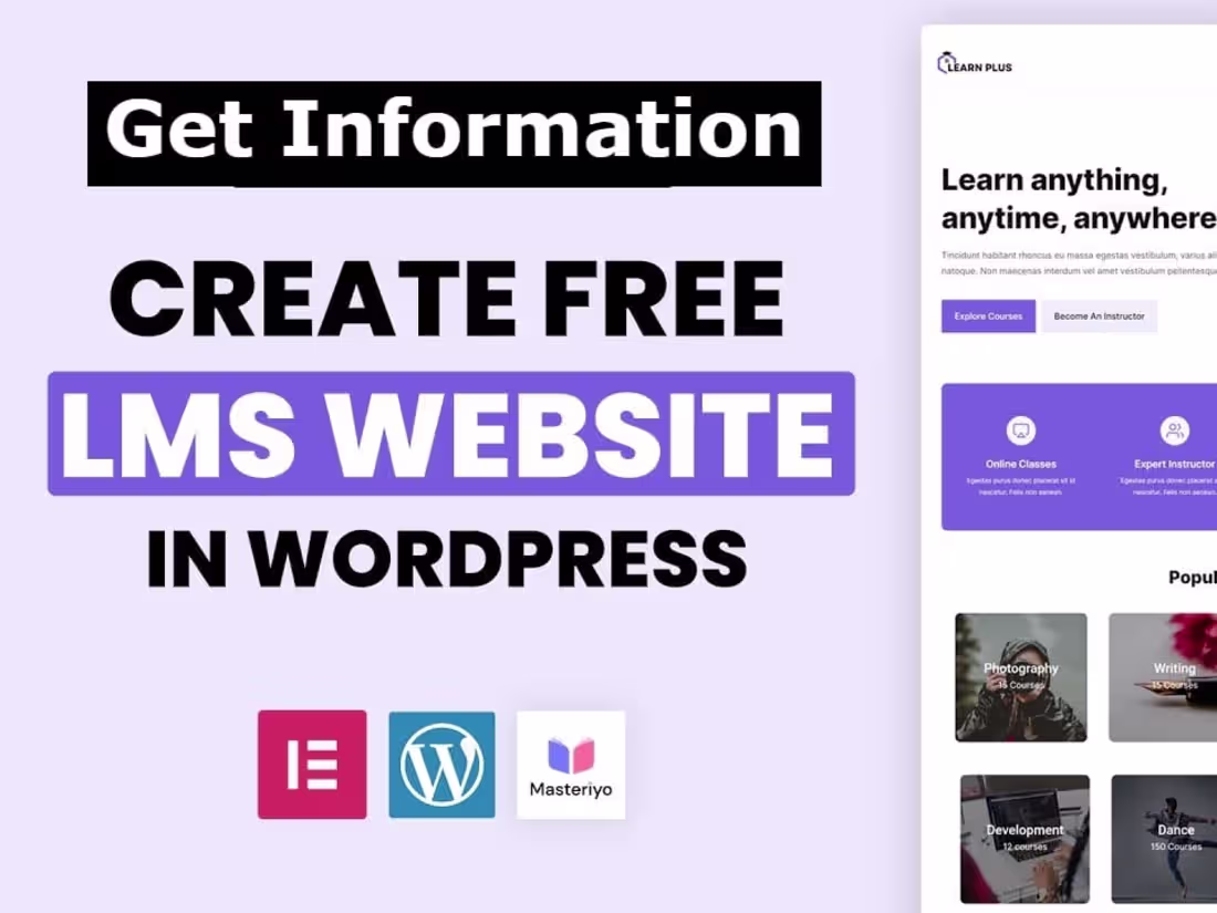 Cover image for Created Online LMS in Wordpress