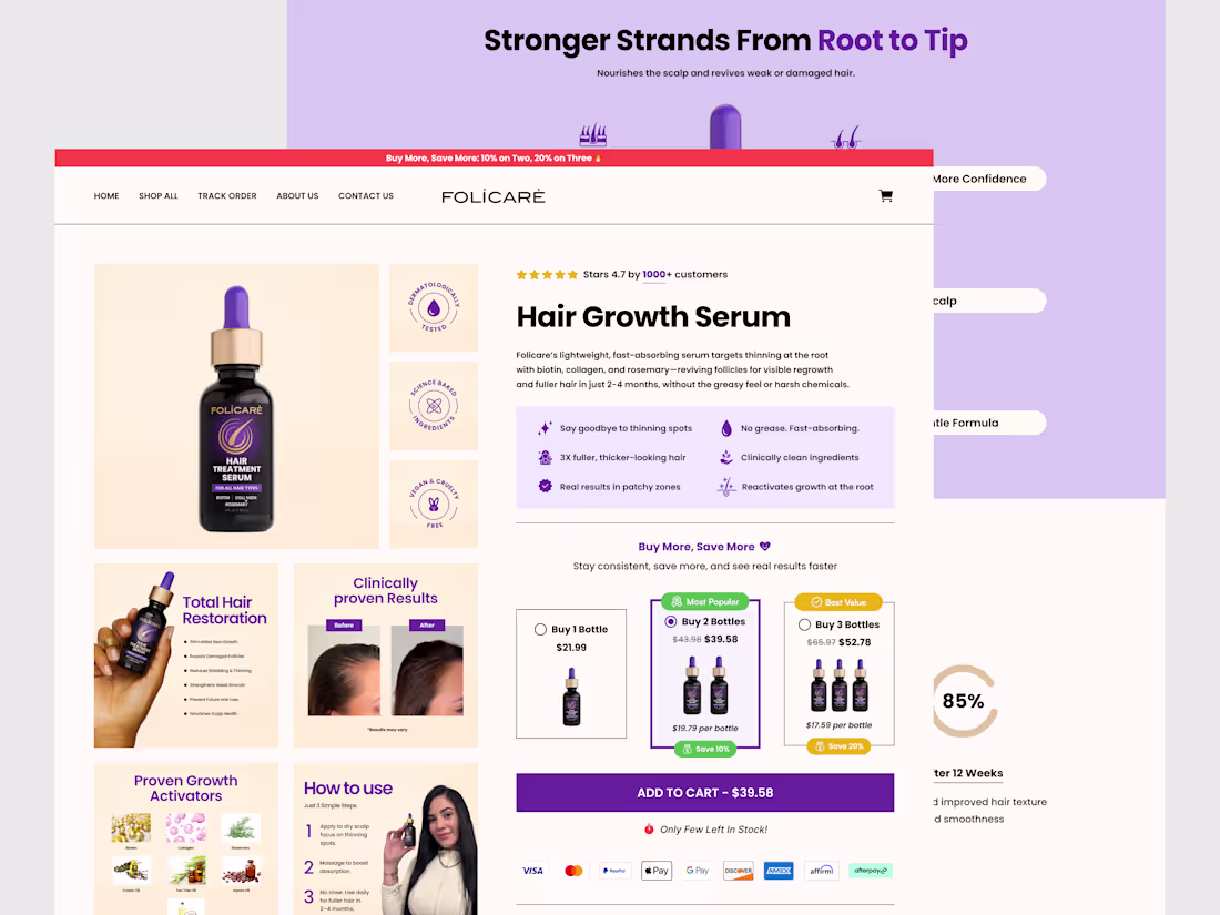 Cover image for Product Page Redesign for Enhanced Clarity and Conversion
