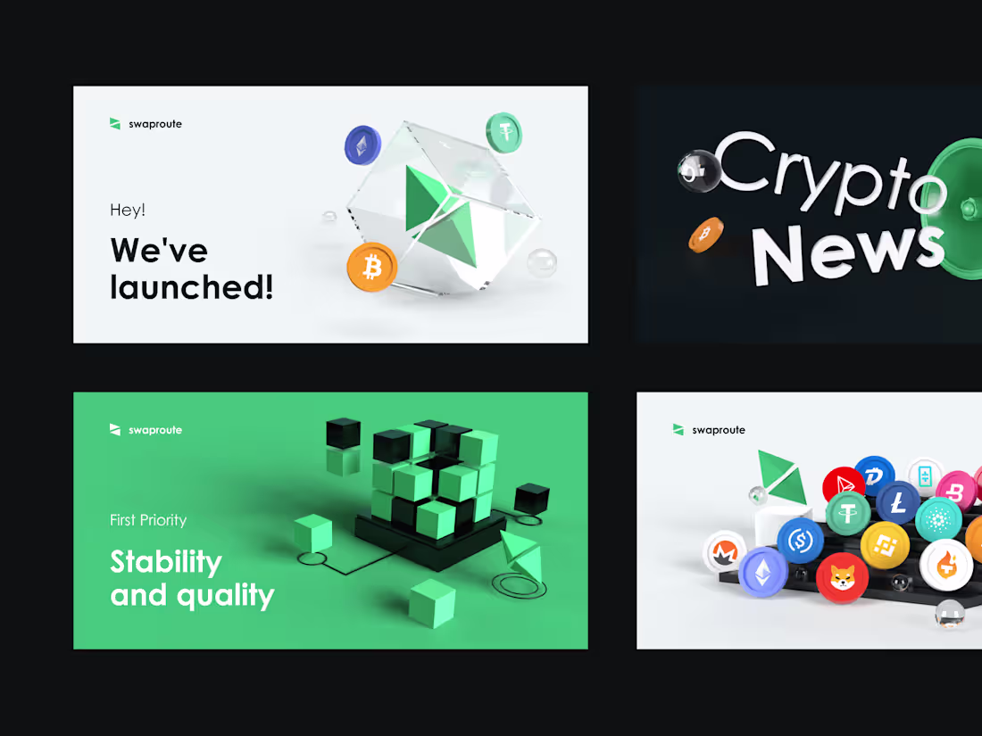 Cover image for SwapRoute. Crypto Banner Design