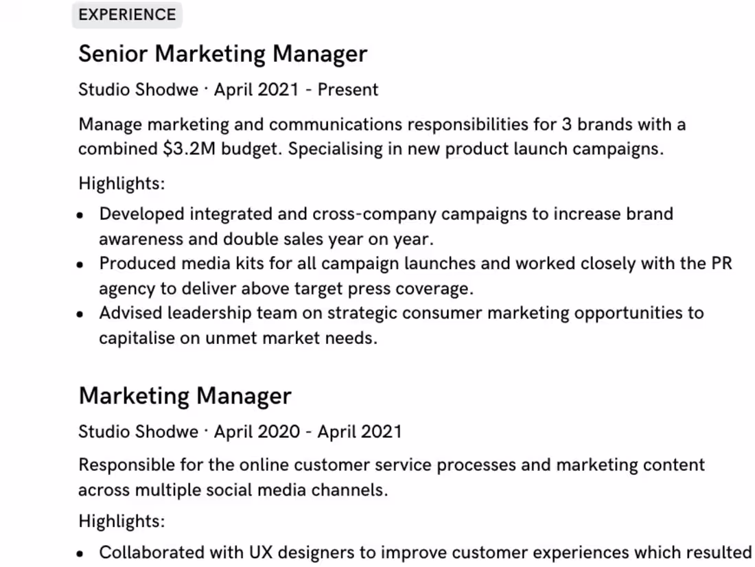 Cover image for Professional Resume and Cover Letter for Marketing Manager