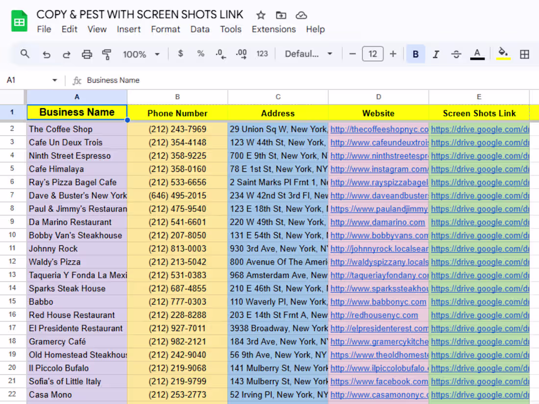 Cover image for Accurate Data Entry for Business Listings (Google Sheets)