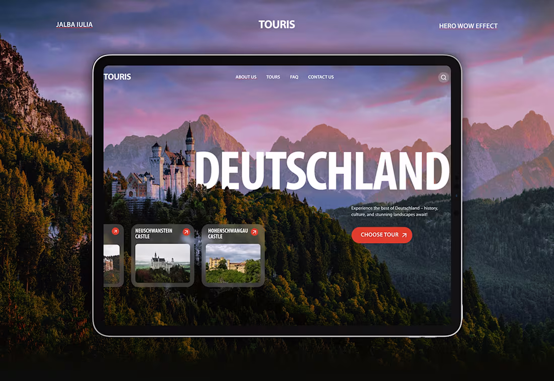 Cover image for Travel Agency | Touris Hero Section Concept