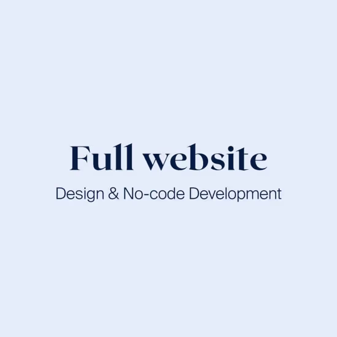 Cover image for Full Website – Design & No-code Development
