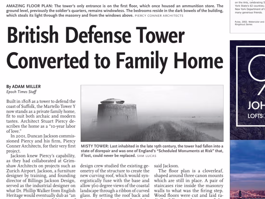 Cover image for Article for The Epoch Times Real Estate Section