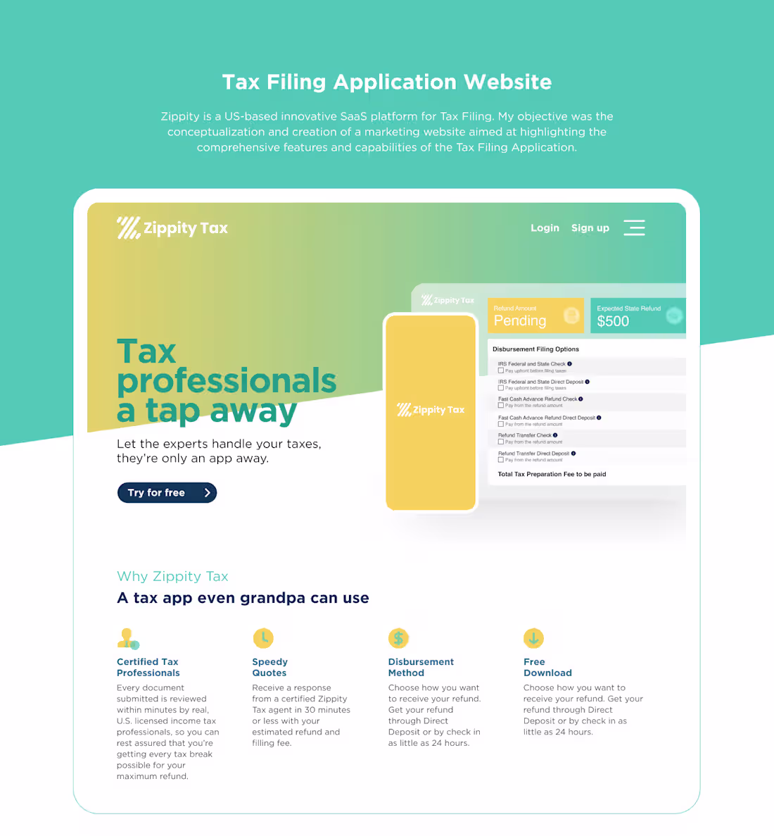 Cover image for Tax Filing SAAS Website on Behance