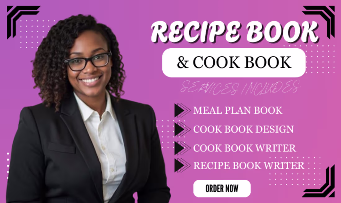 Cover image for Hire a professional recipe book ghostwriter