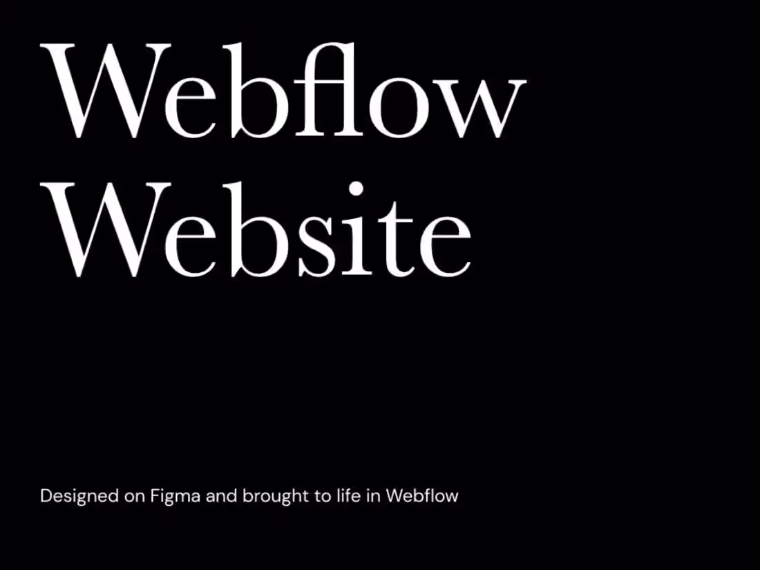 Cover image for Design to Launch: Webflow Website