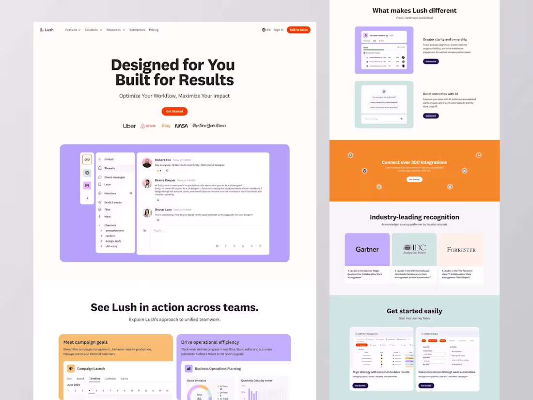 Cover image for Lush - Business Operation ⏐ Landing Page