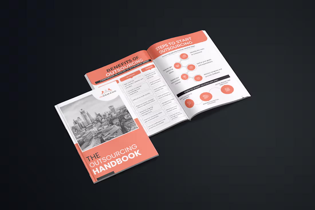 Cover image for The Outsourcing Handbook | Corporate Guide Design | InDesign
