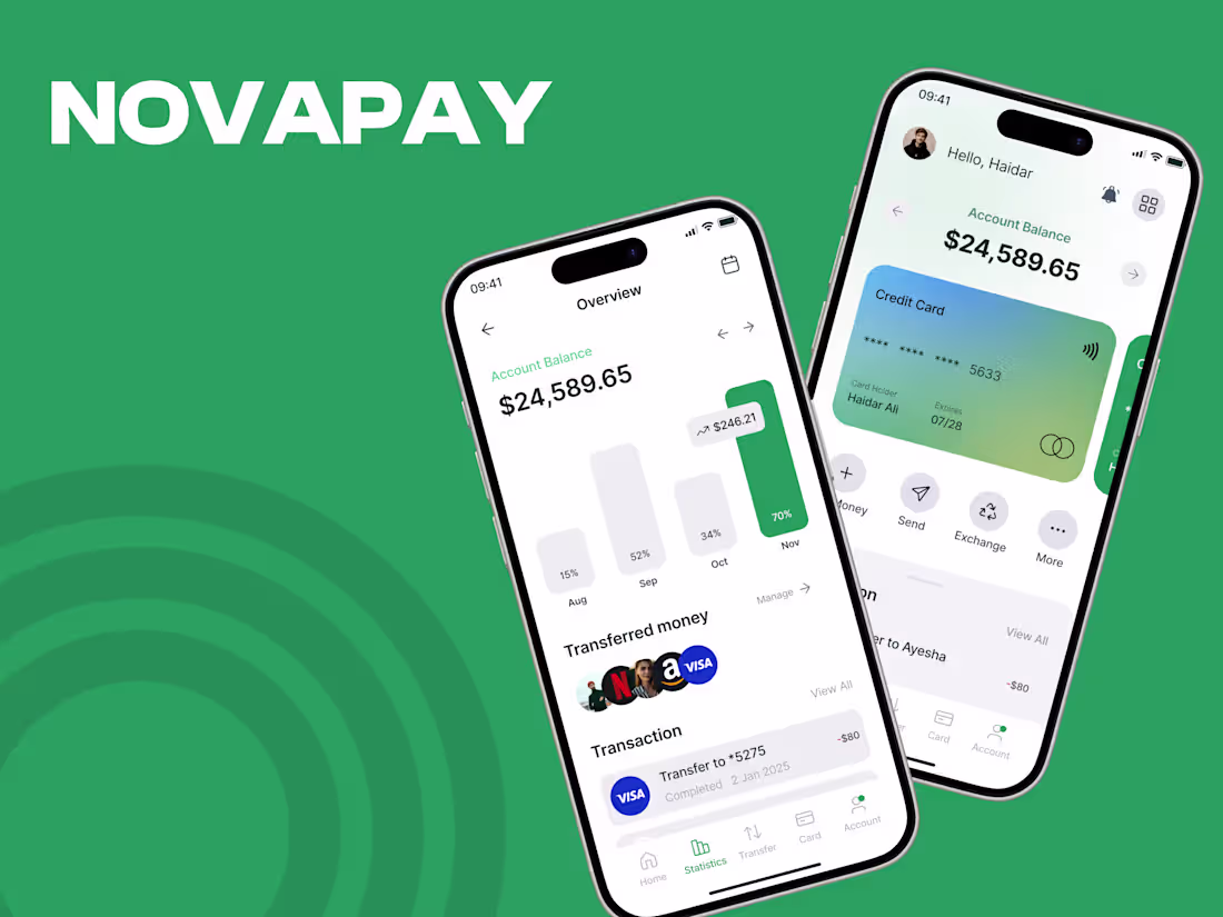 Cover image for Nova Pay Digital Wallet Design