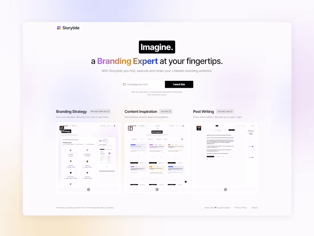 Cover image for Storytide Landing Page