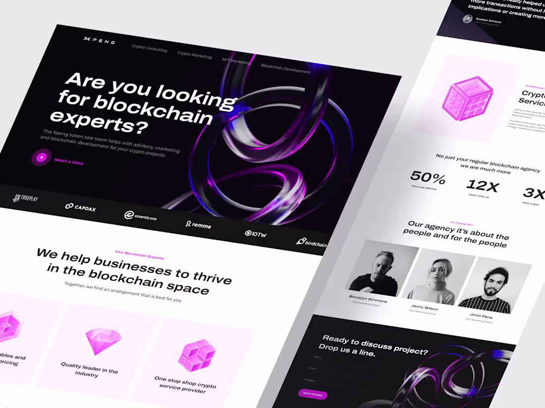 Cover image for Website for Blockchain Agency