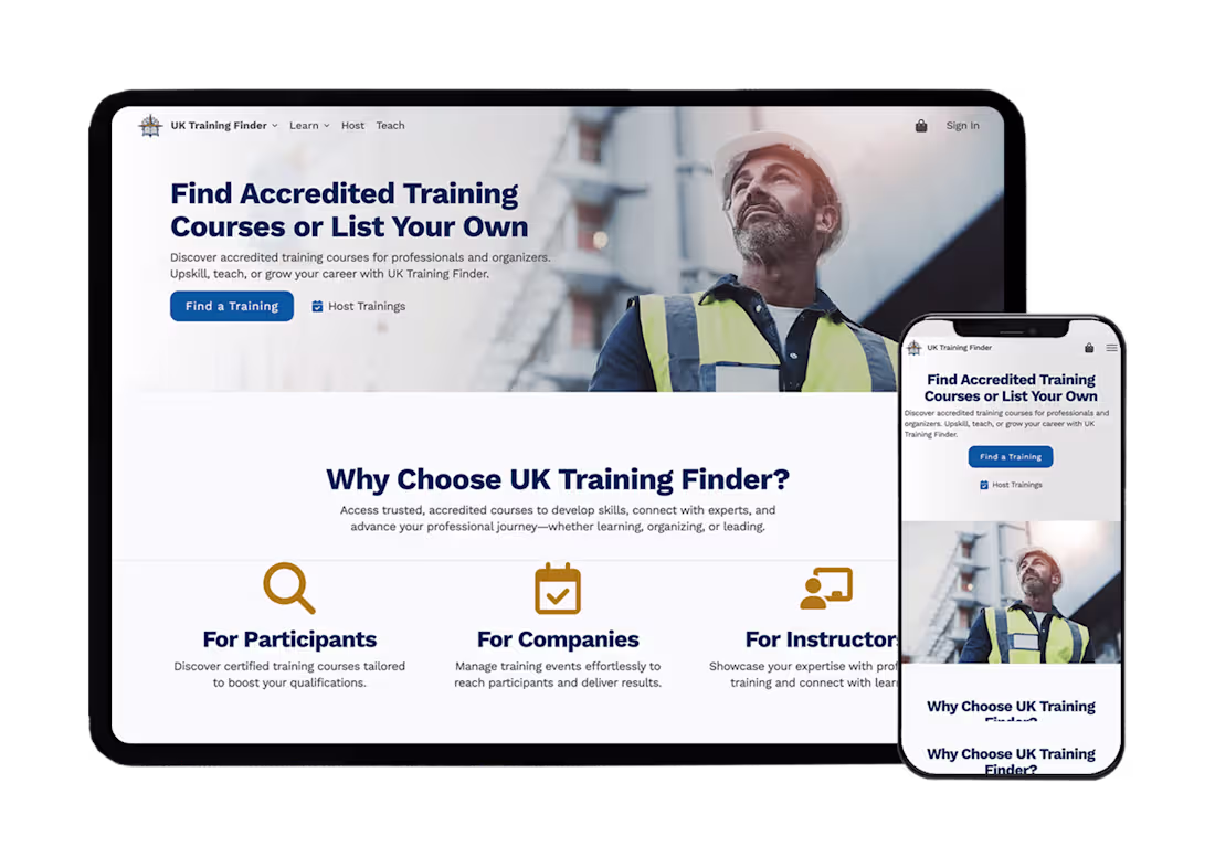 Cover image for UK Training Finder
