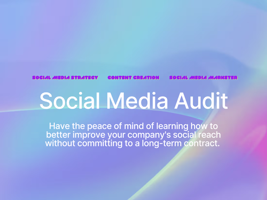 Cover image for Social Media Audit