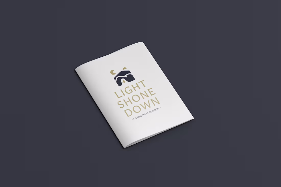 Cover image for Light Shone Down: Christmas Concert Branding & Program