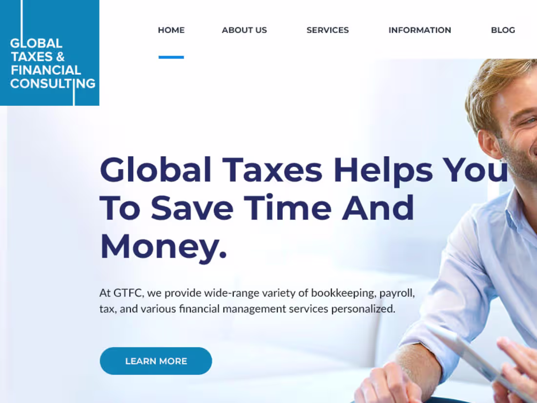 Cover image for Global Taxes & Financial Consulting – WordPress Website Design