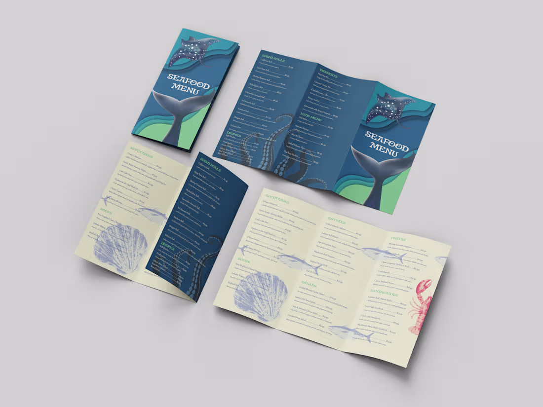 Cover image for Seafood Bistro Menu Design