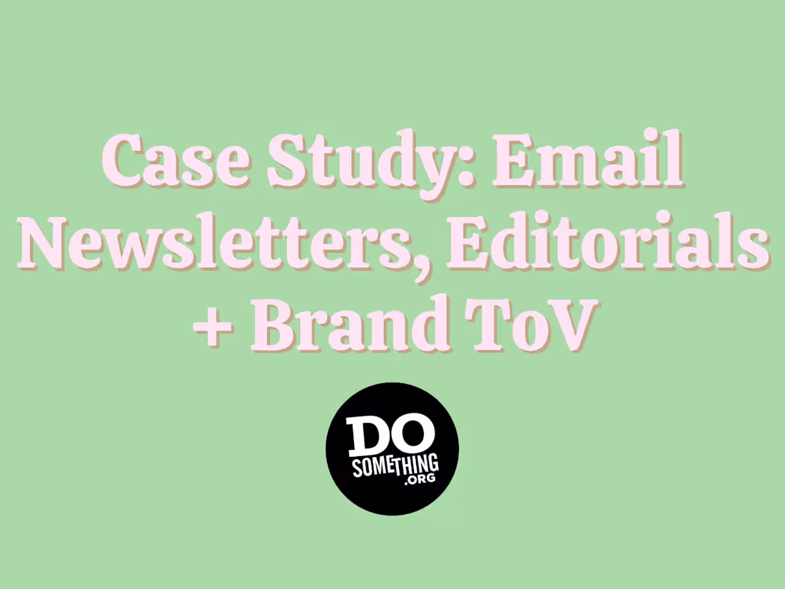 Cover image for Social Impact Editorials for DoSomething.org