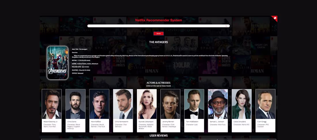 Cover image for Netflix Recommender System