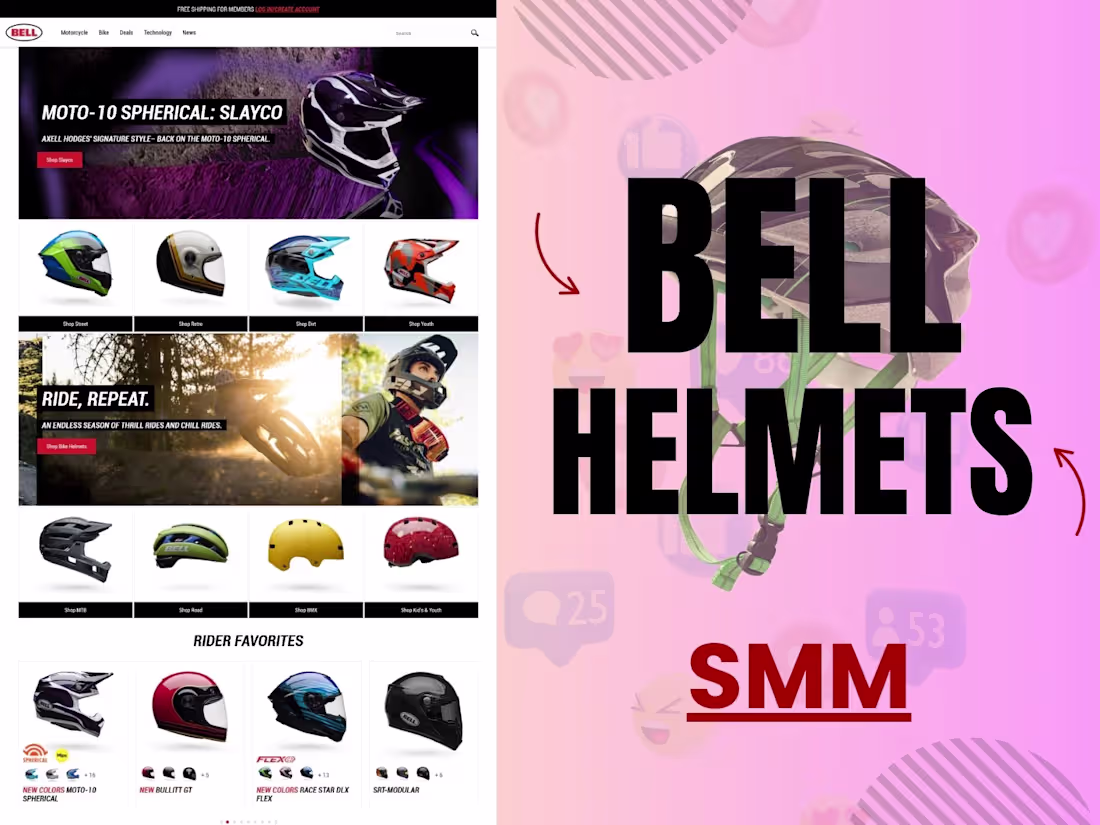 Cover image for Bell Helmets | SMM Services