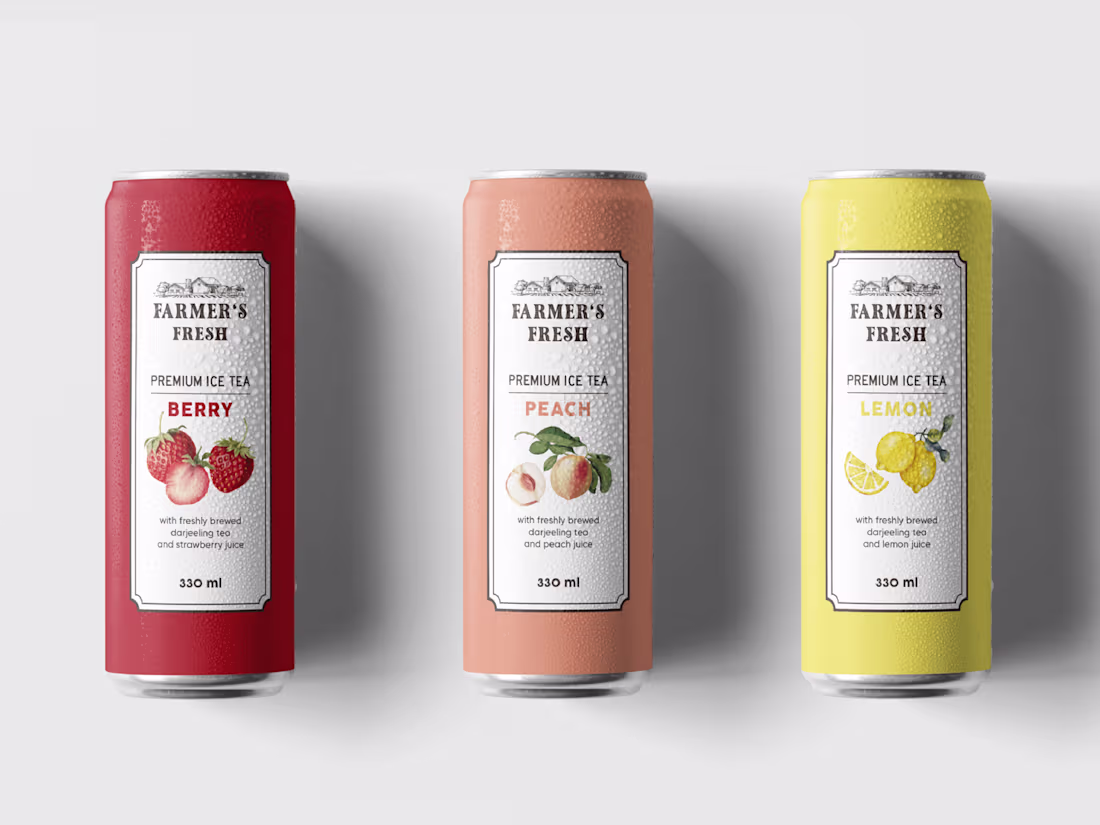 Cover image for Farmer's Fresh Ice Tea Packaging