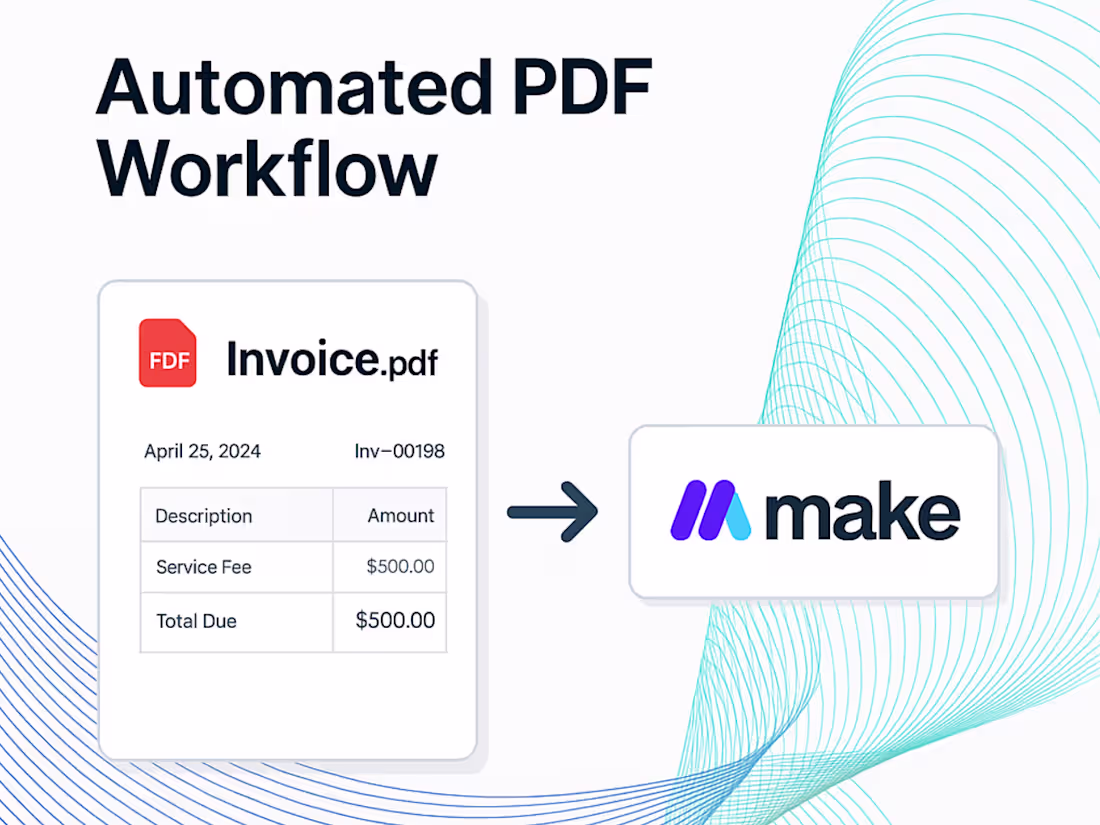 Cover image for Built an automated PDF generation workflow using Make.com (h...