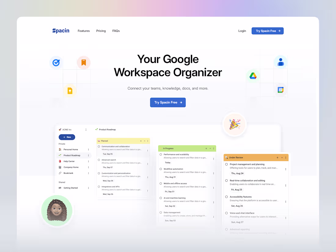 Cover image for Spacin.co - Landing Page