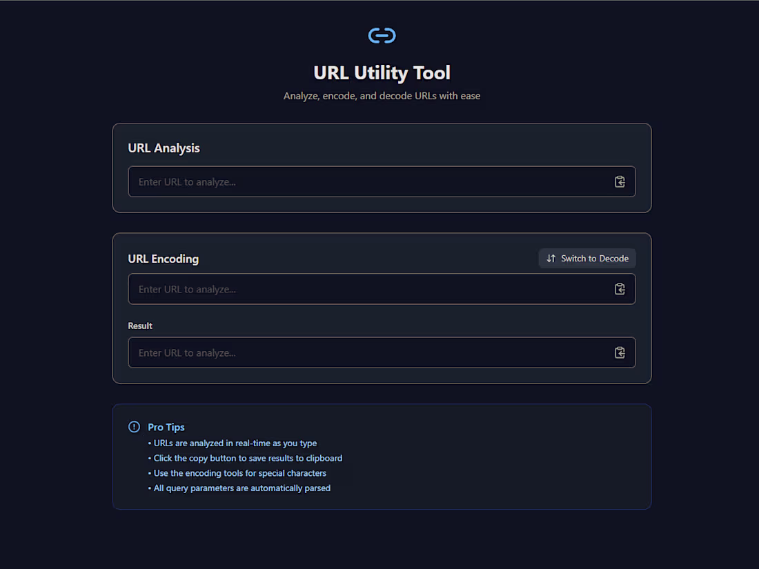 Cover image for URL Utility Tool Development