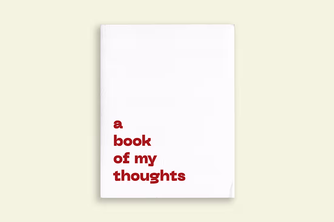 Cover image for A Book Of My Thoughts 
