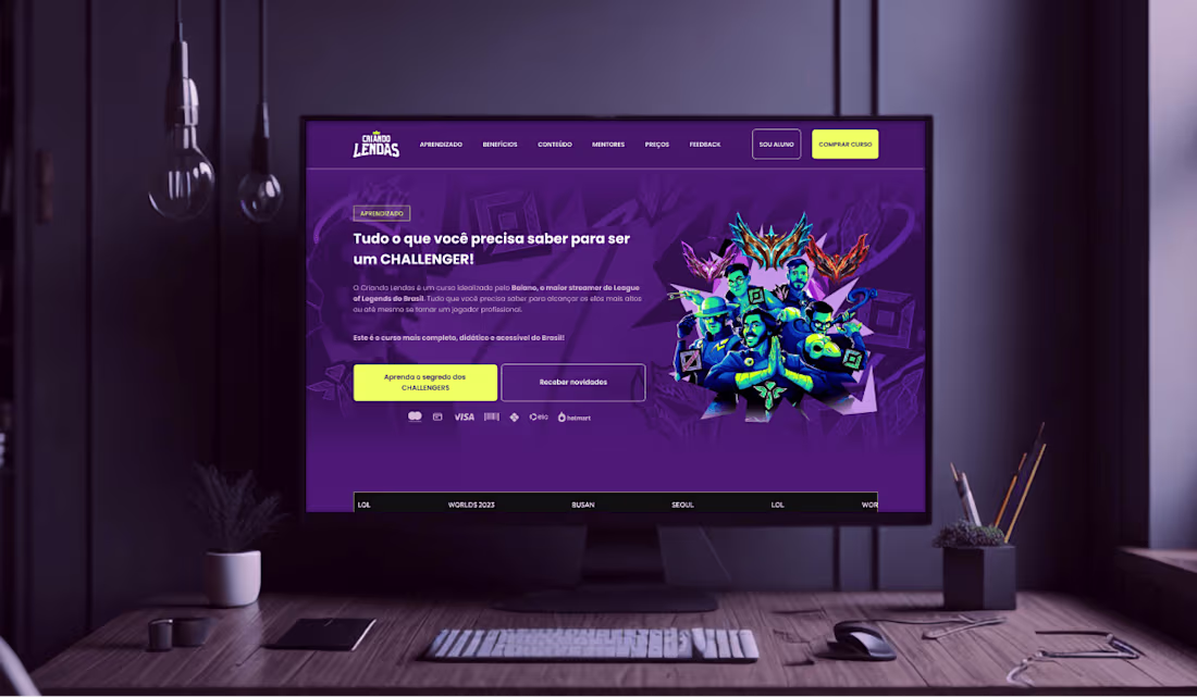 Cover image for Criando Lendas - Landing Page