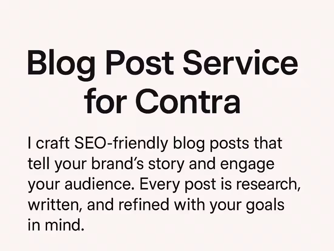 Cover image for Your Voice, My Words — Blog Writing for Brands