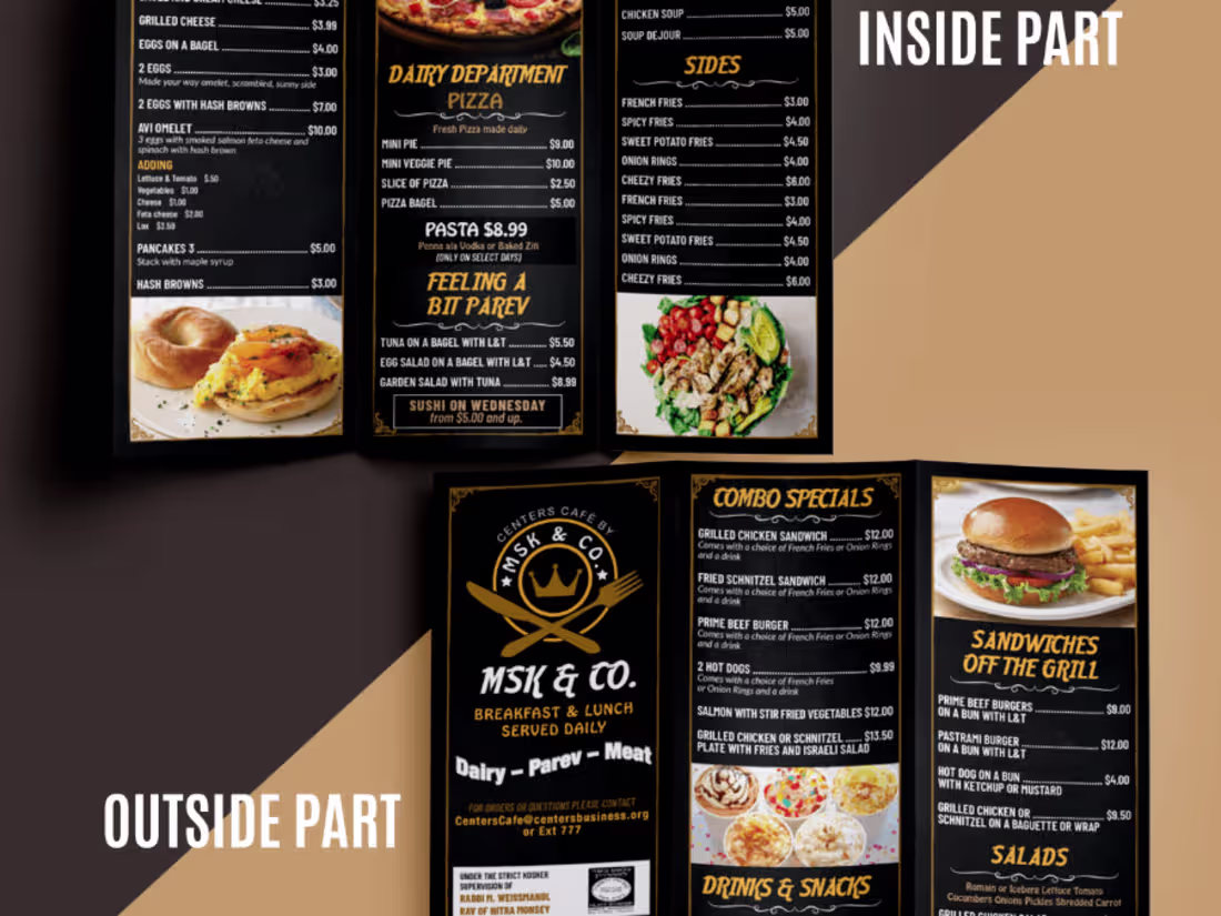 Cover image for I will design modern creative restaurant food menu card and logo