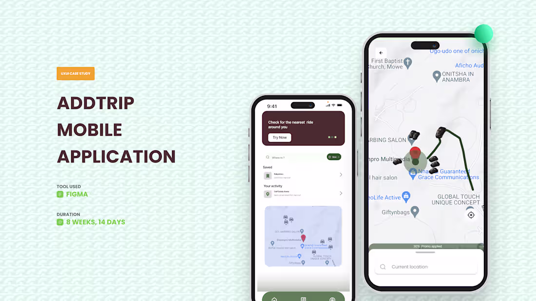 Cover image for AddTrip Ride hailing concept