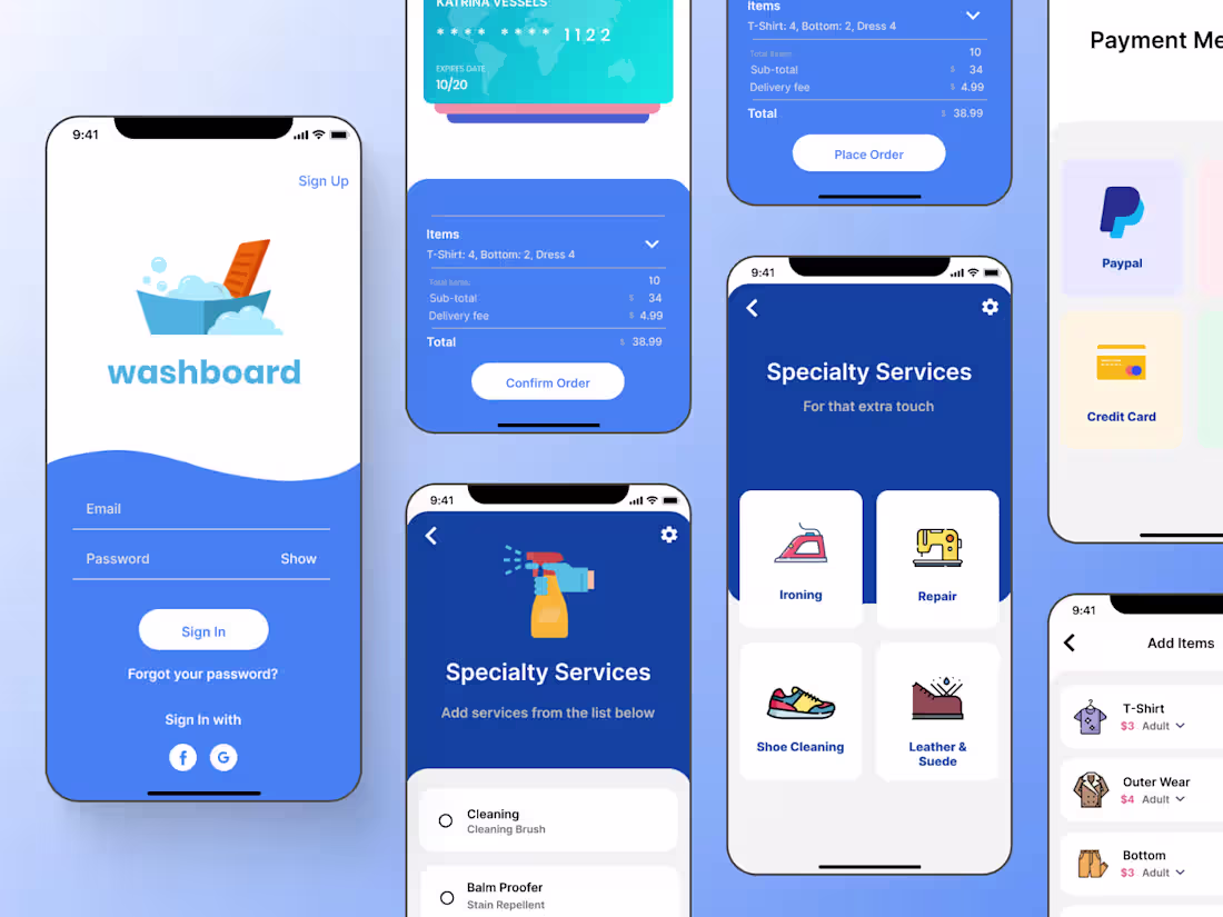 Cover image for Washboard App Concept | Product Design
