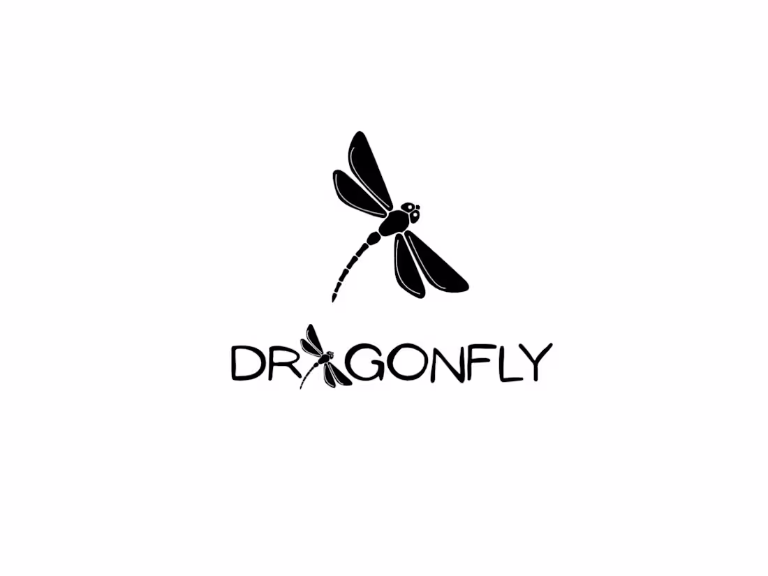 Cover image for Minimalistic logo design for dragonfly