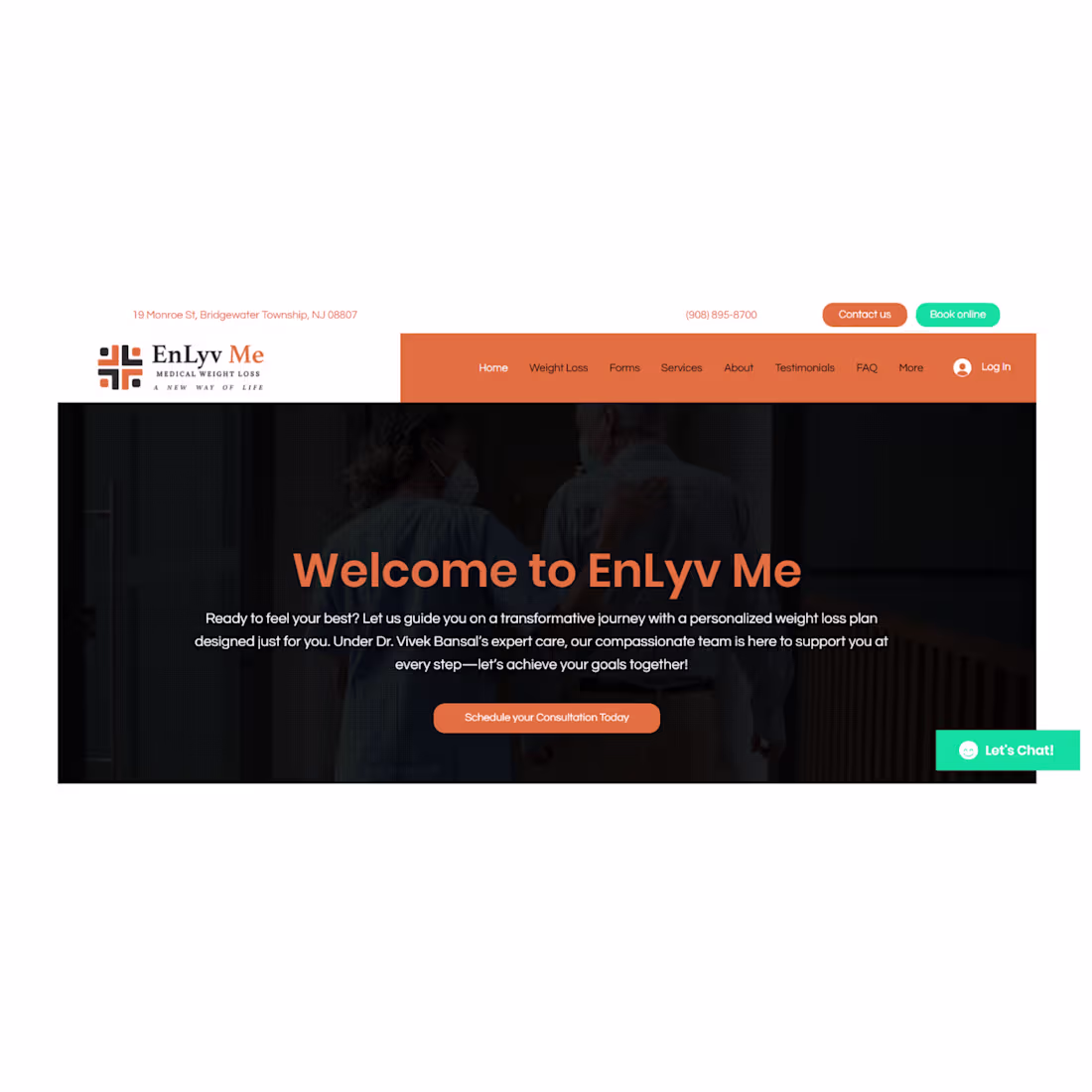 Cover image for Enlyv Me — A Professional Wellness Clinic Website